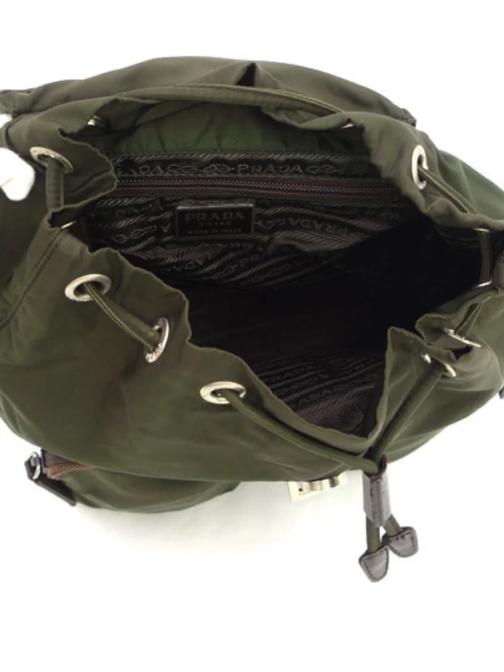 Vintage Prada Tessuto Nylon Backpack – Dark Green/Khaki